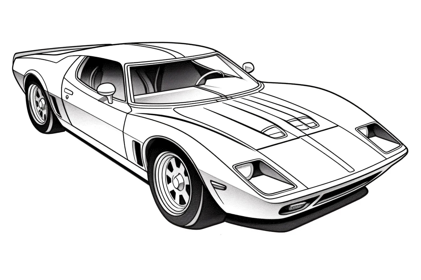 classic car sports car coloring pages