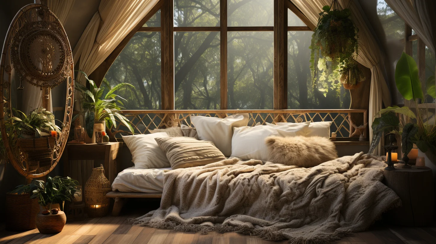cozy bohemian bedroom