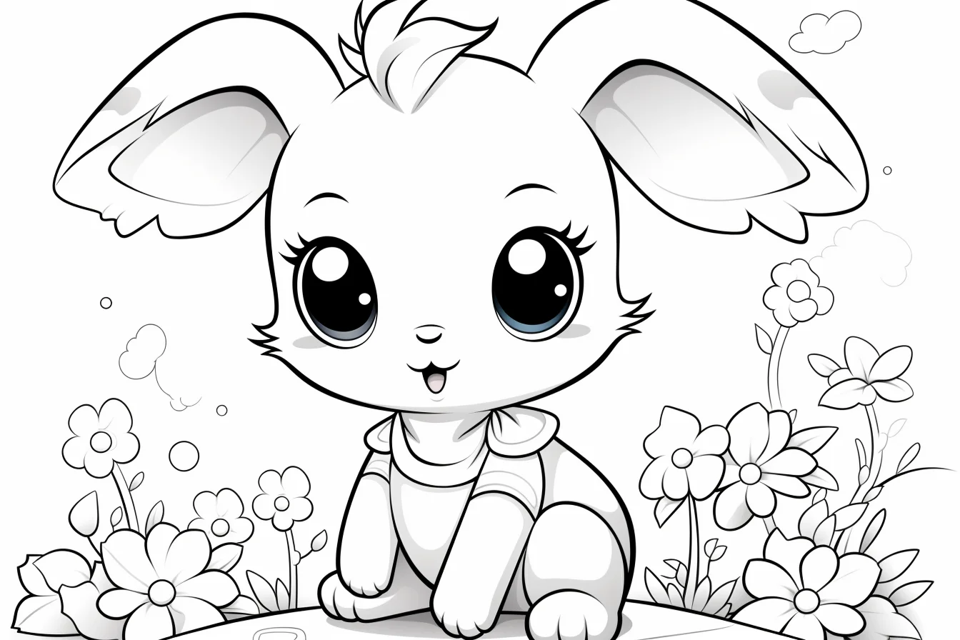 cute baby bunny coloring pages