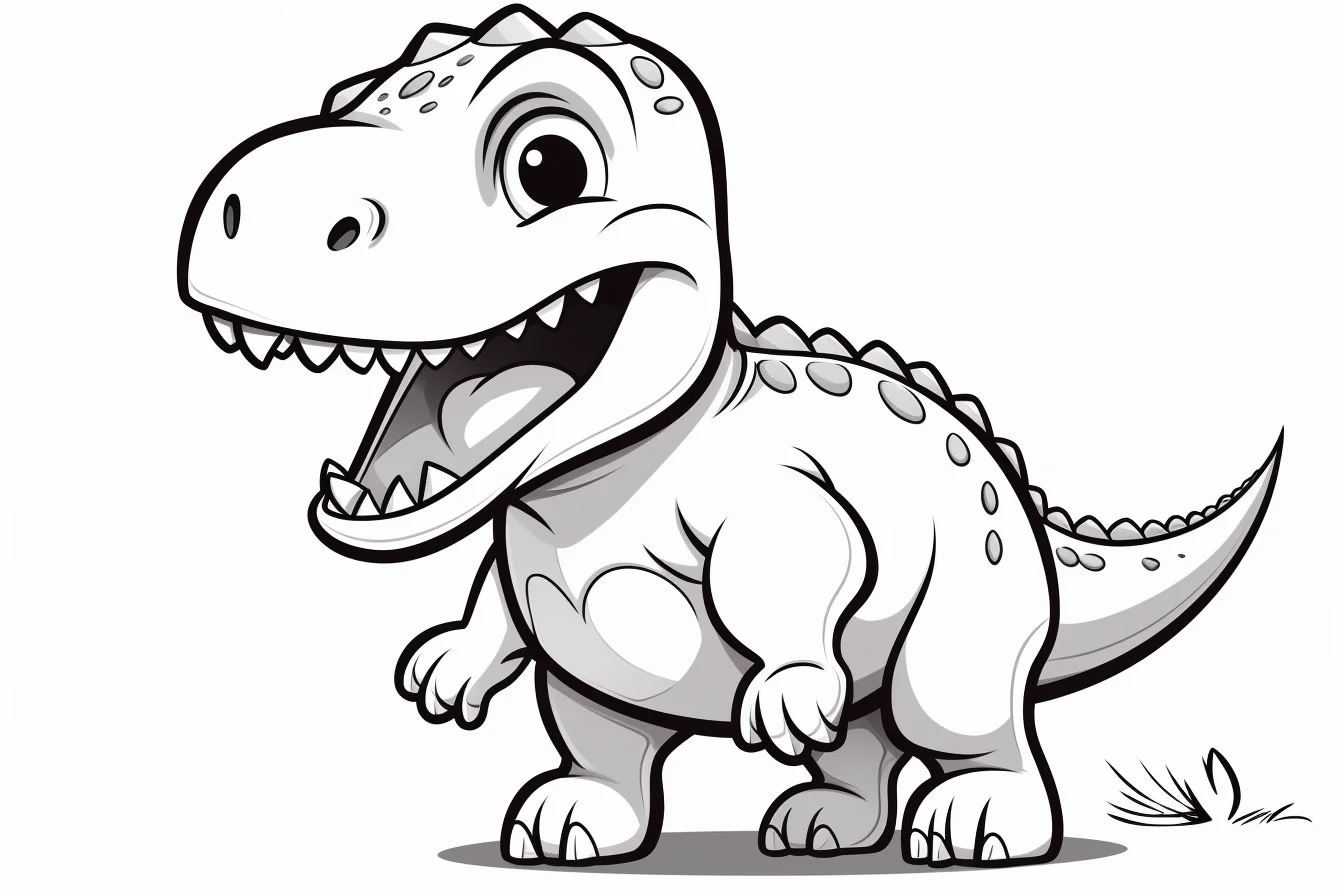 cute baby t rex coloring page