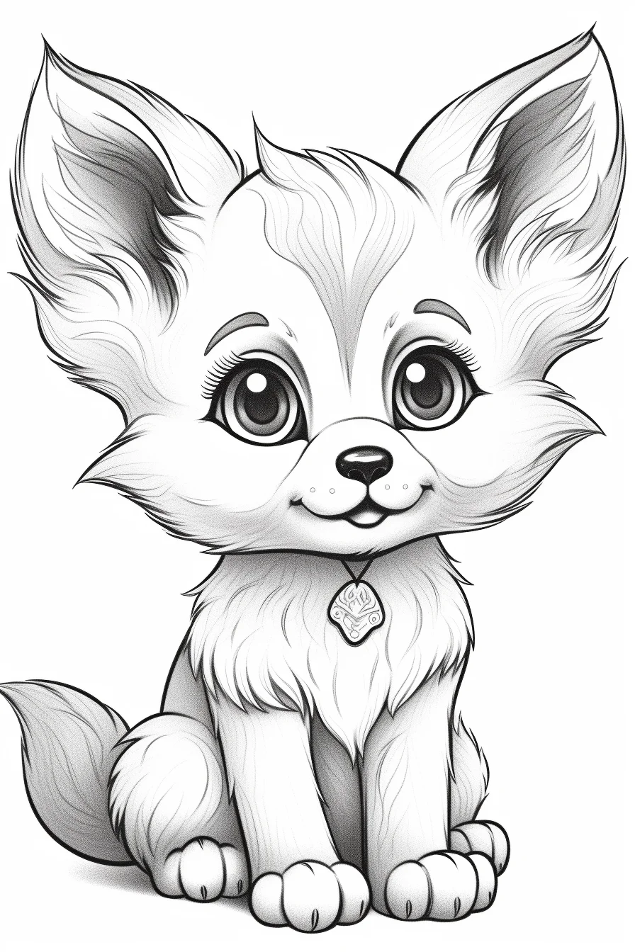 cute baby wolf coloring pages