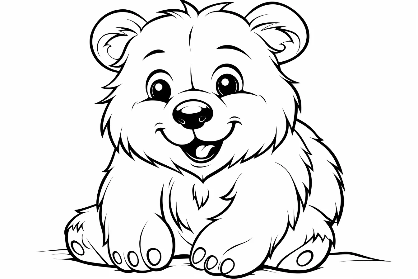 cute bear coloring sheet