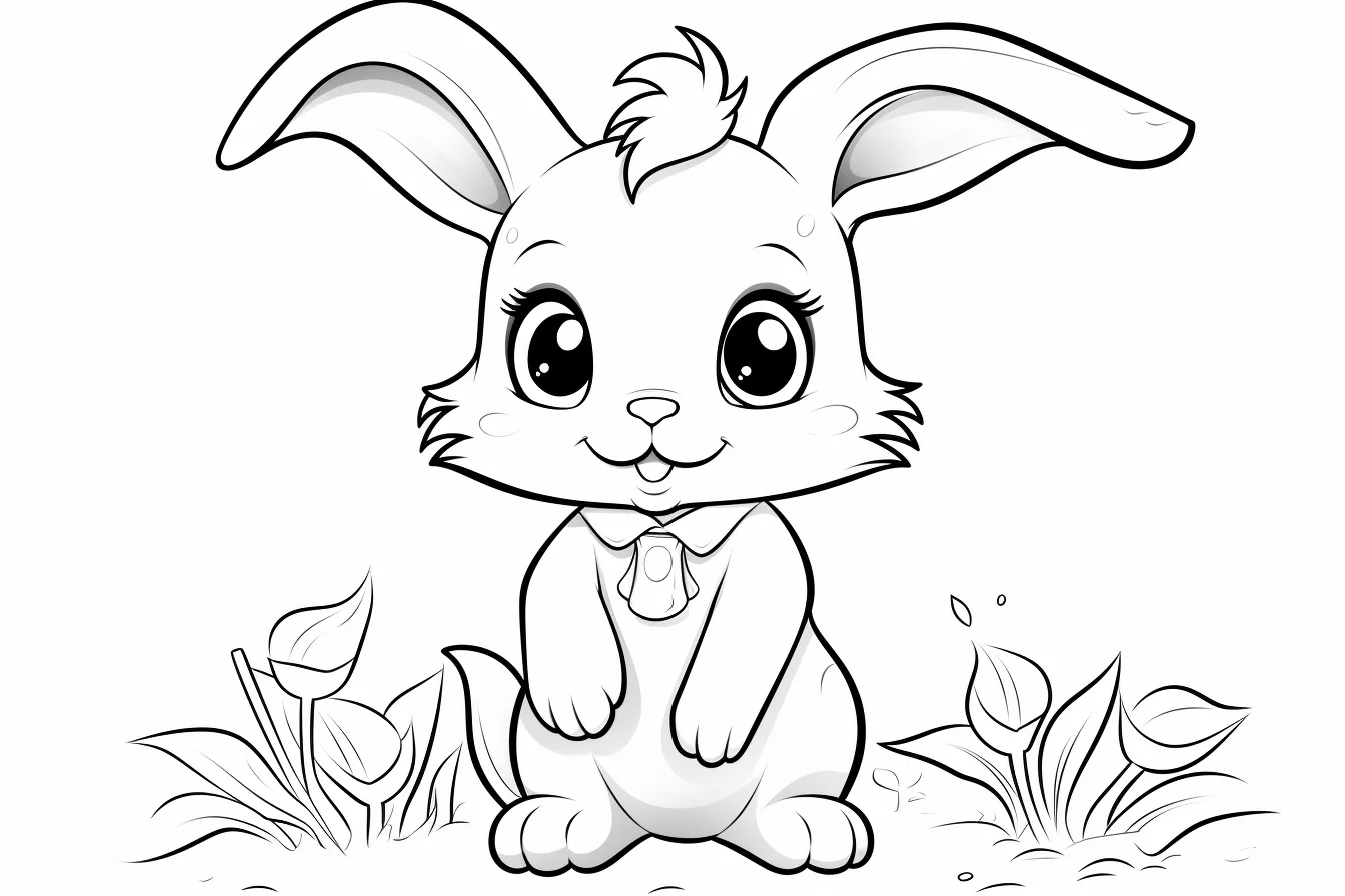 cute bunny coloring pages for kids