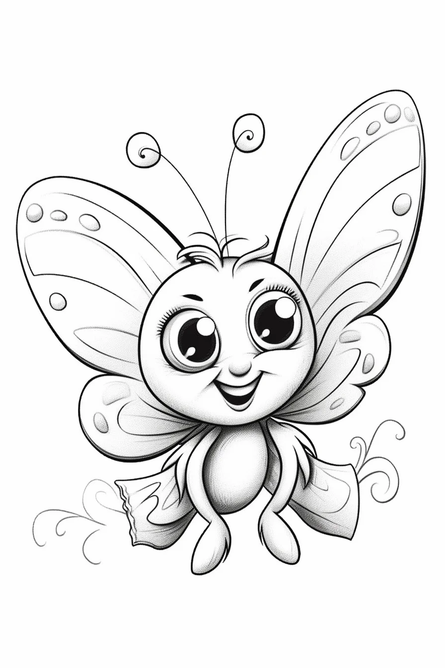 cute butterfly coloring pages for kids