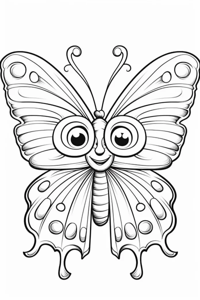 cute easy butterfly coloring pages