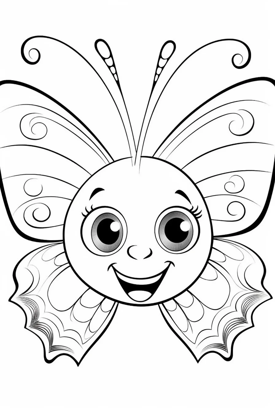 cute preschool butterfly coloring pages