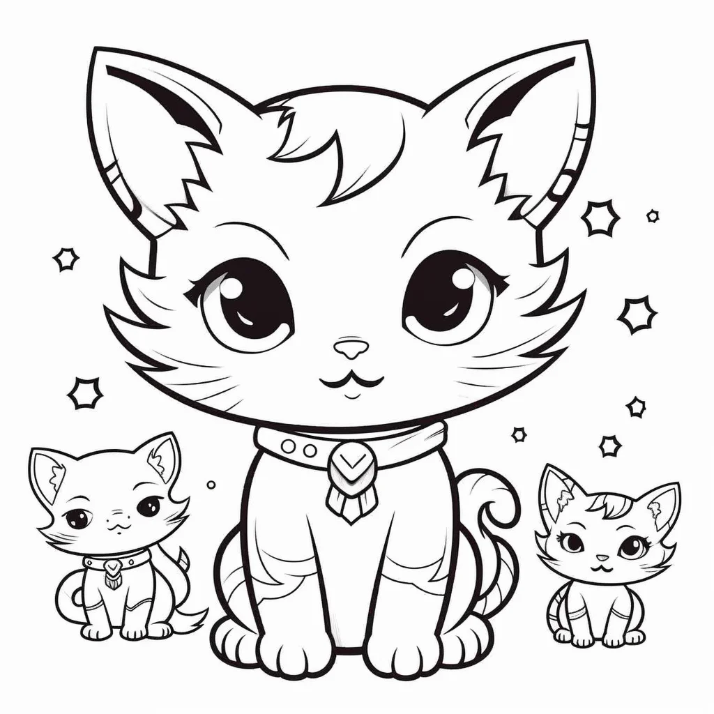 cute printable kitten cat coloring pages