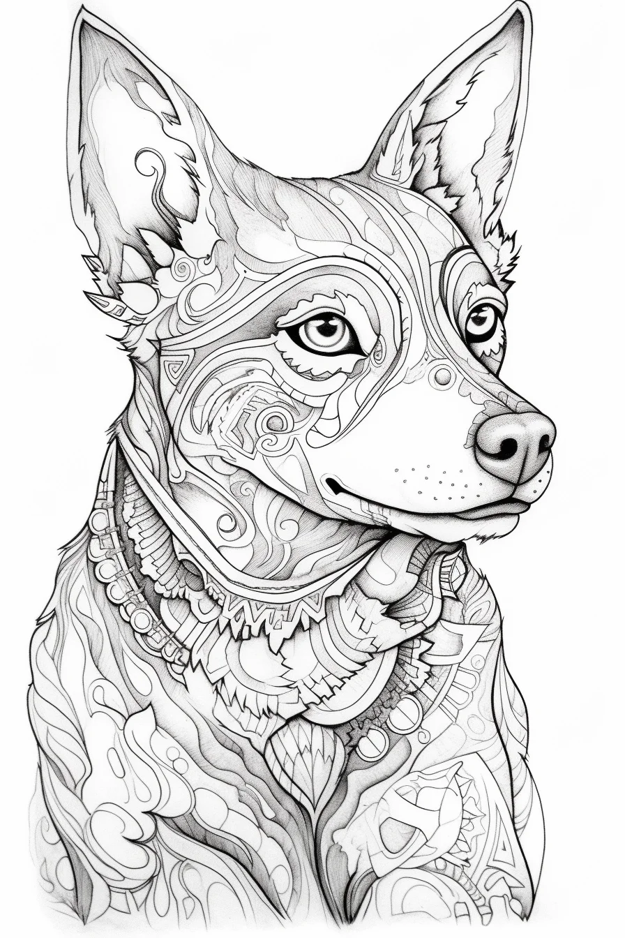 cute puppy coloring pages for adults