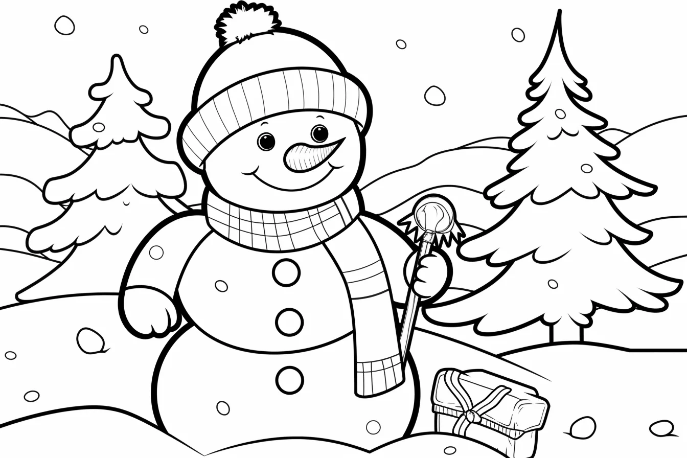 cute snowman coloring pages