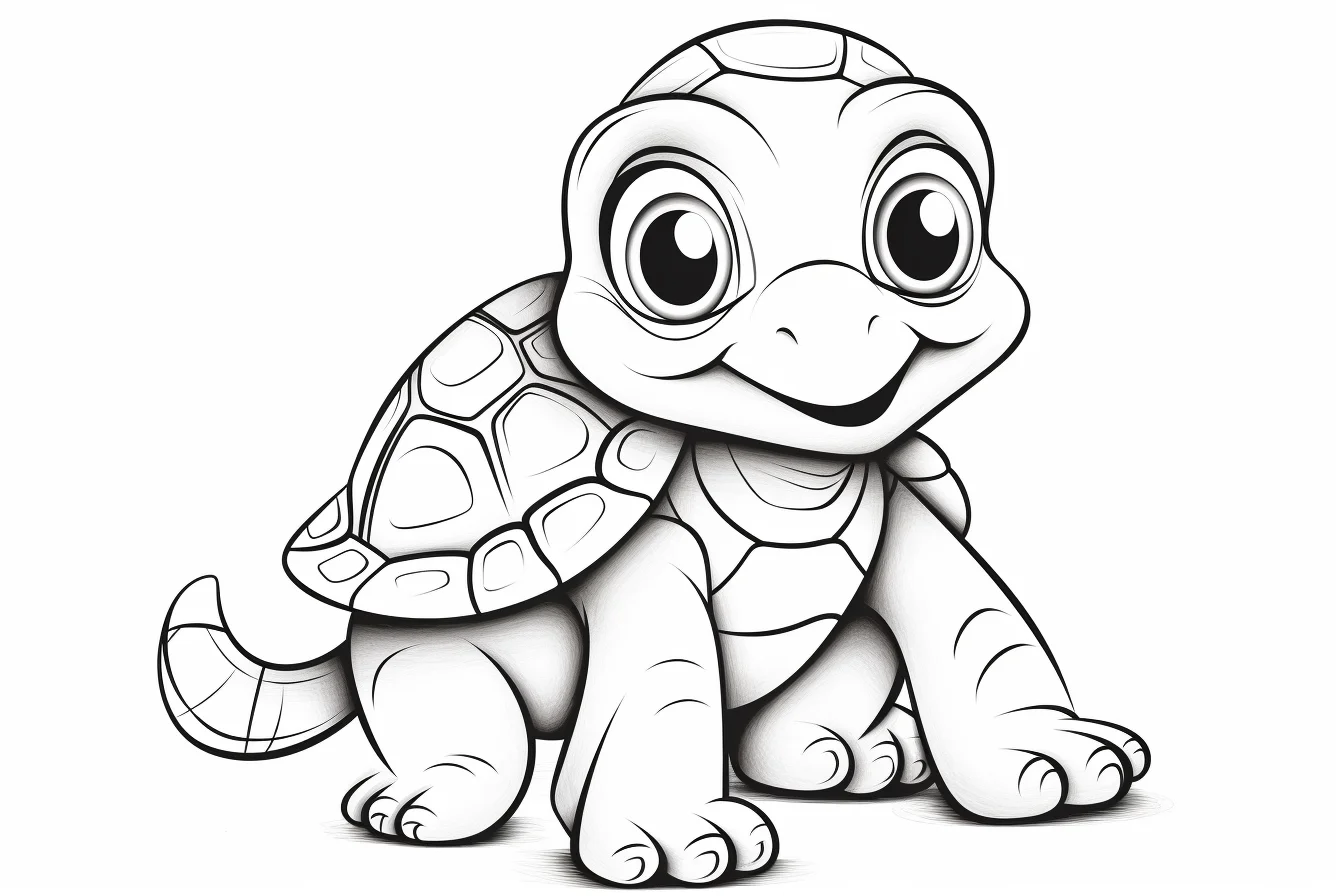 cute turtle coloring pages