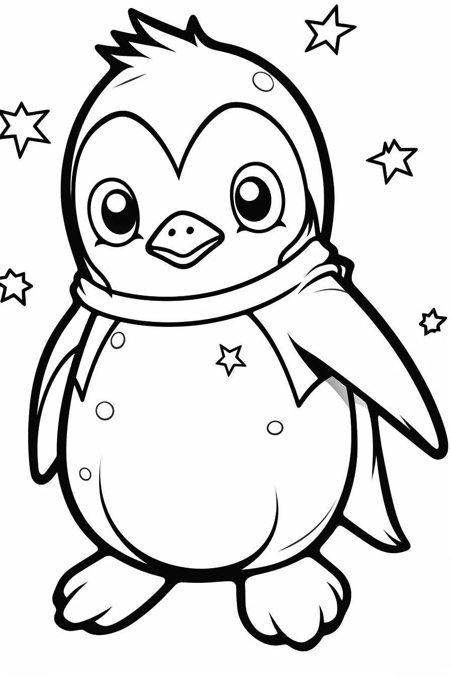 cute winter animal coloring sheet printable