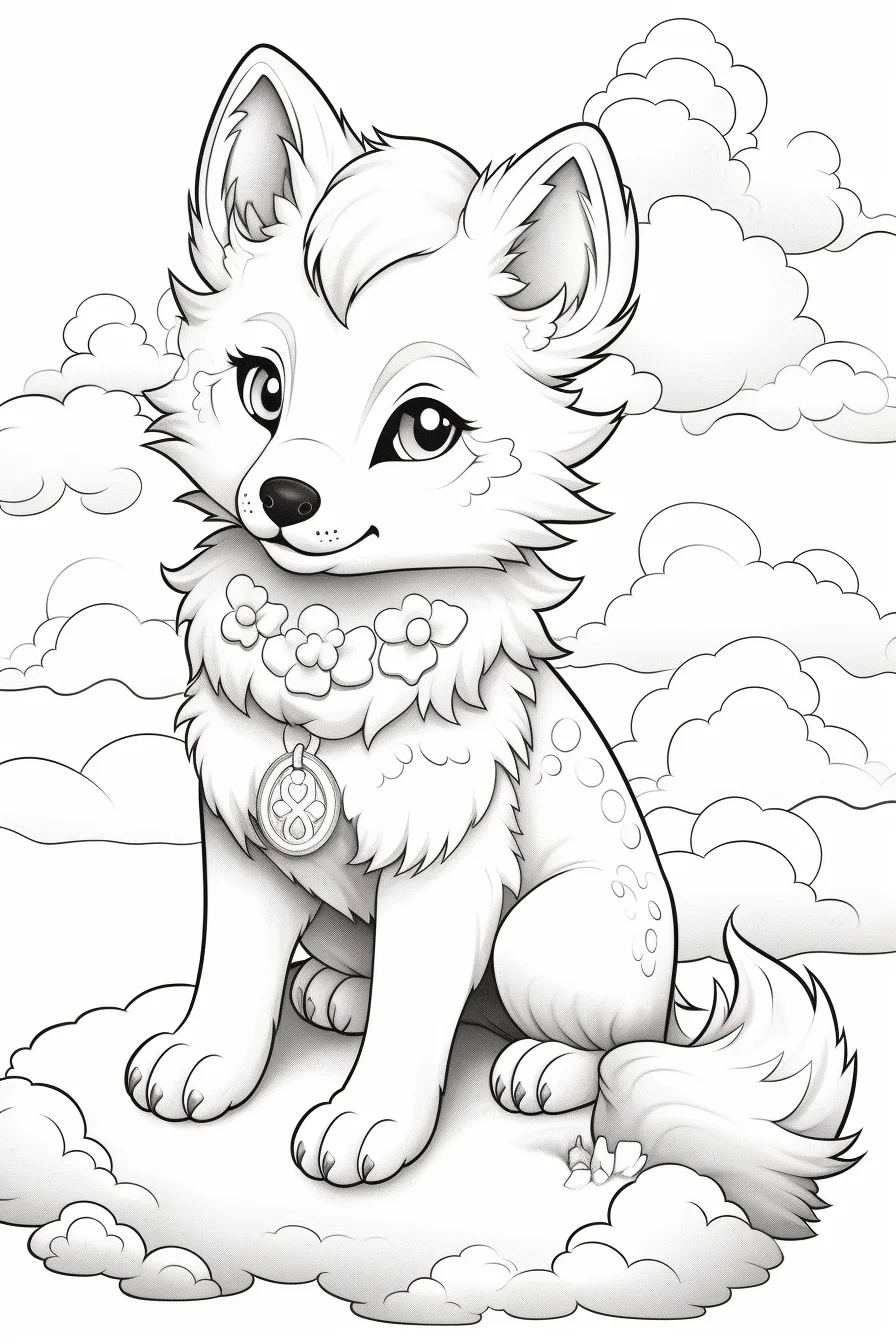cute wolf coloring pages