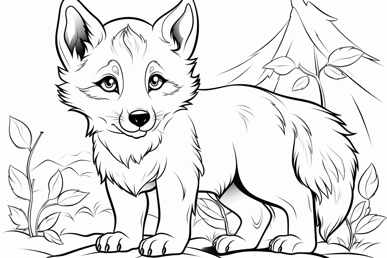 cute wolf coloring pages