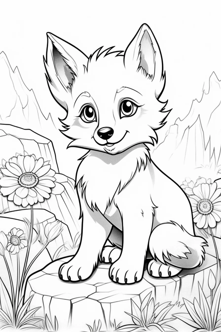 cute wolf coloring pages