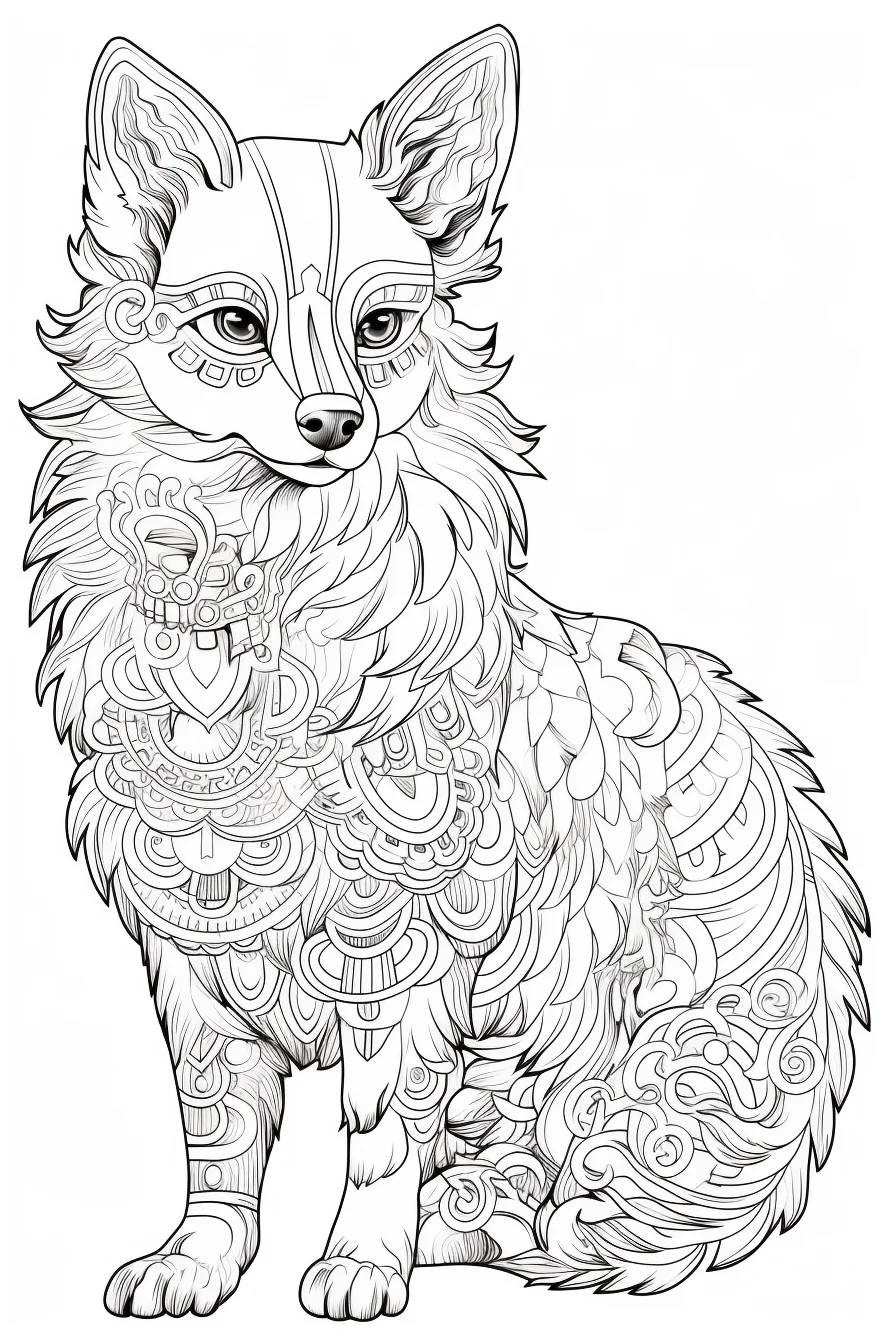 detailed puppy coloring pages