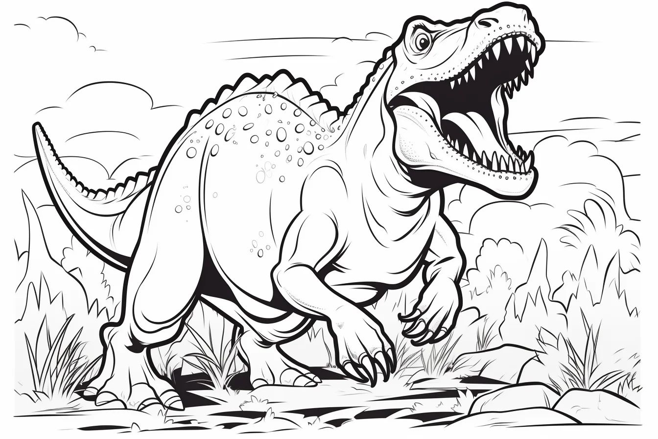 dinosaur t rex coloring page