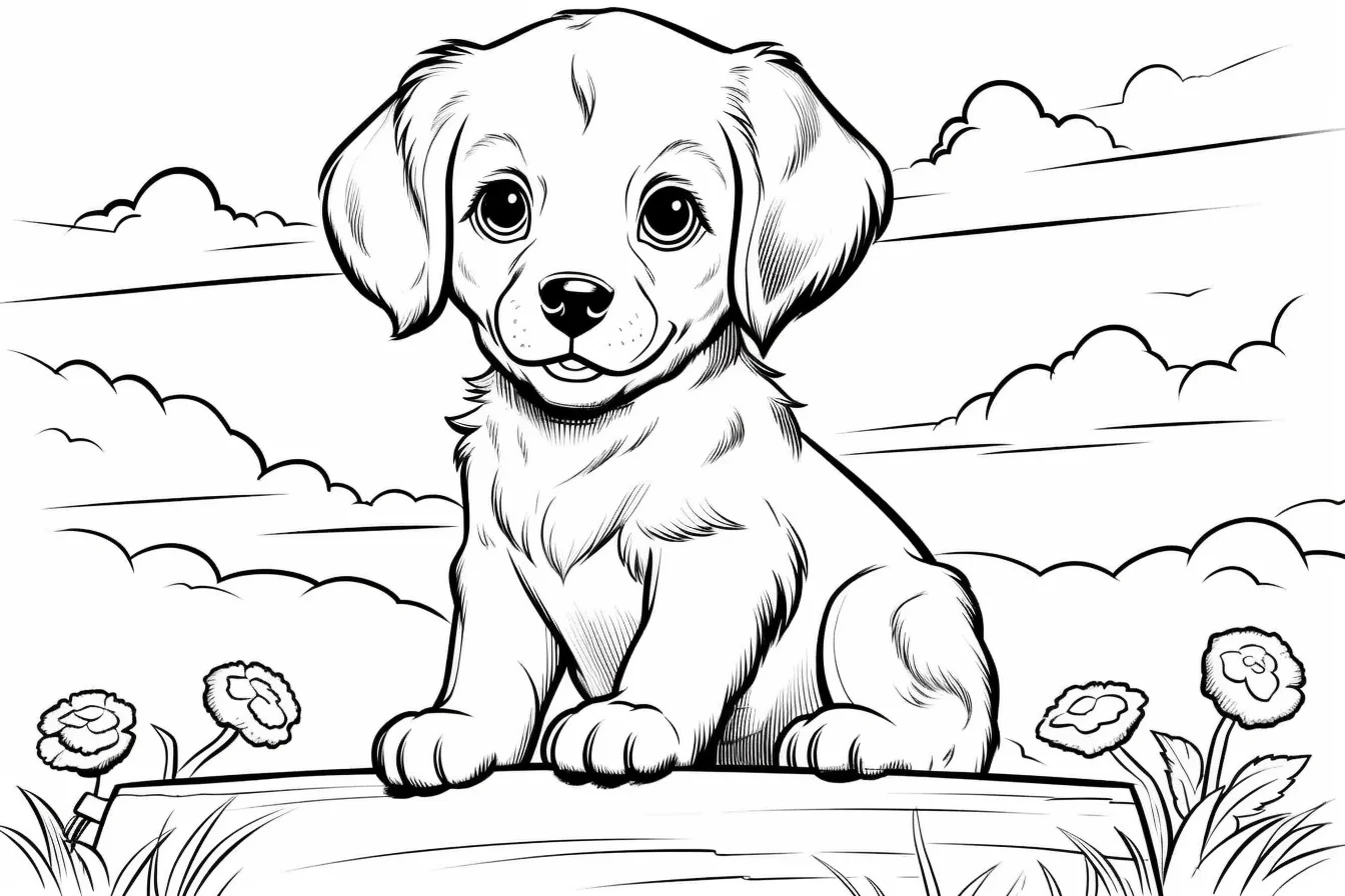 dog coloring pages for kids free