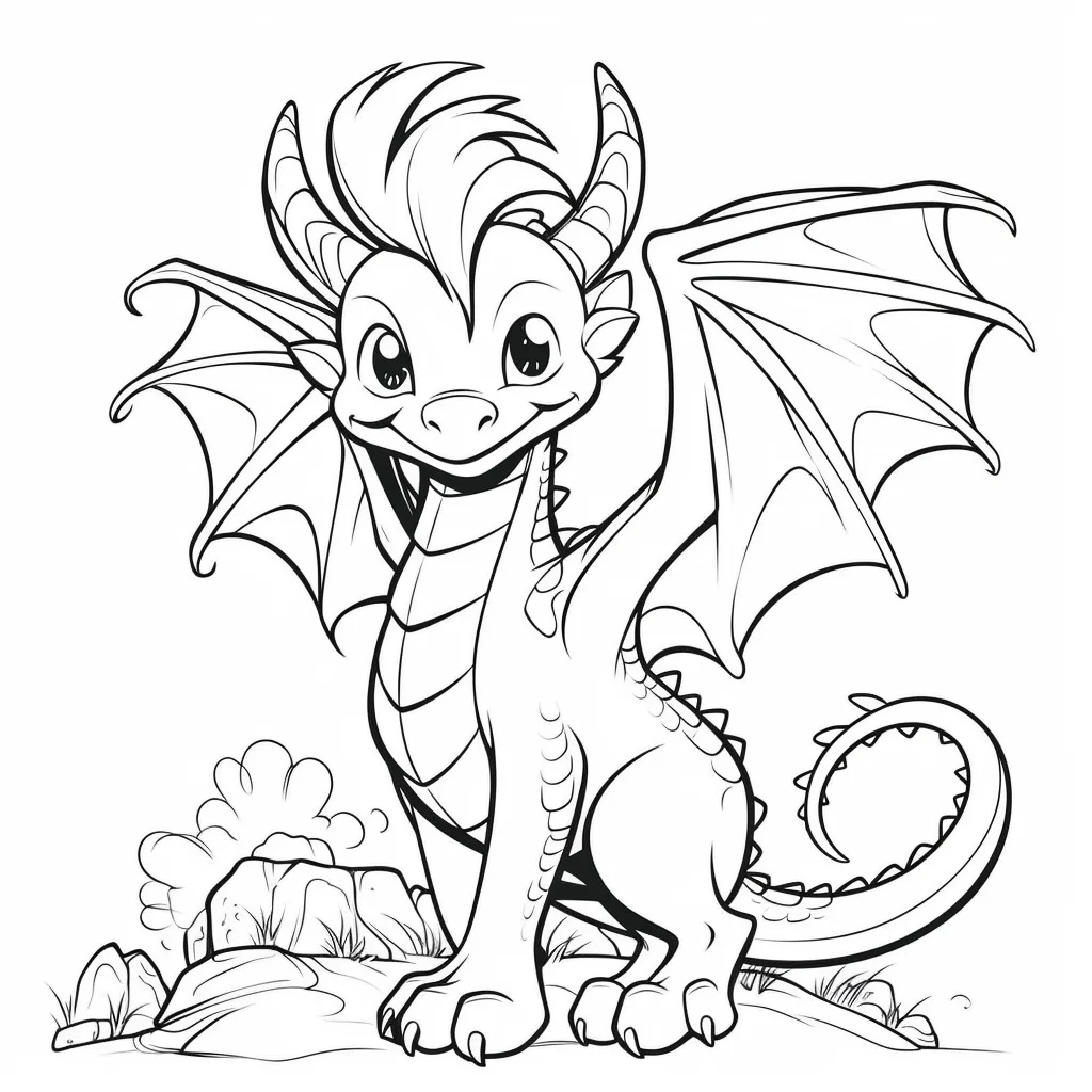 dragon coloring pages for kids