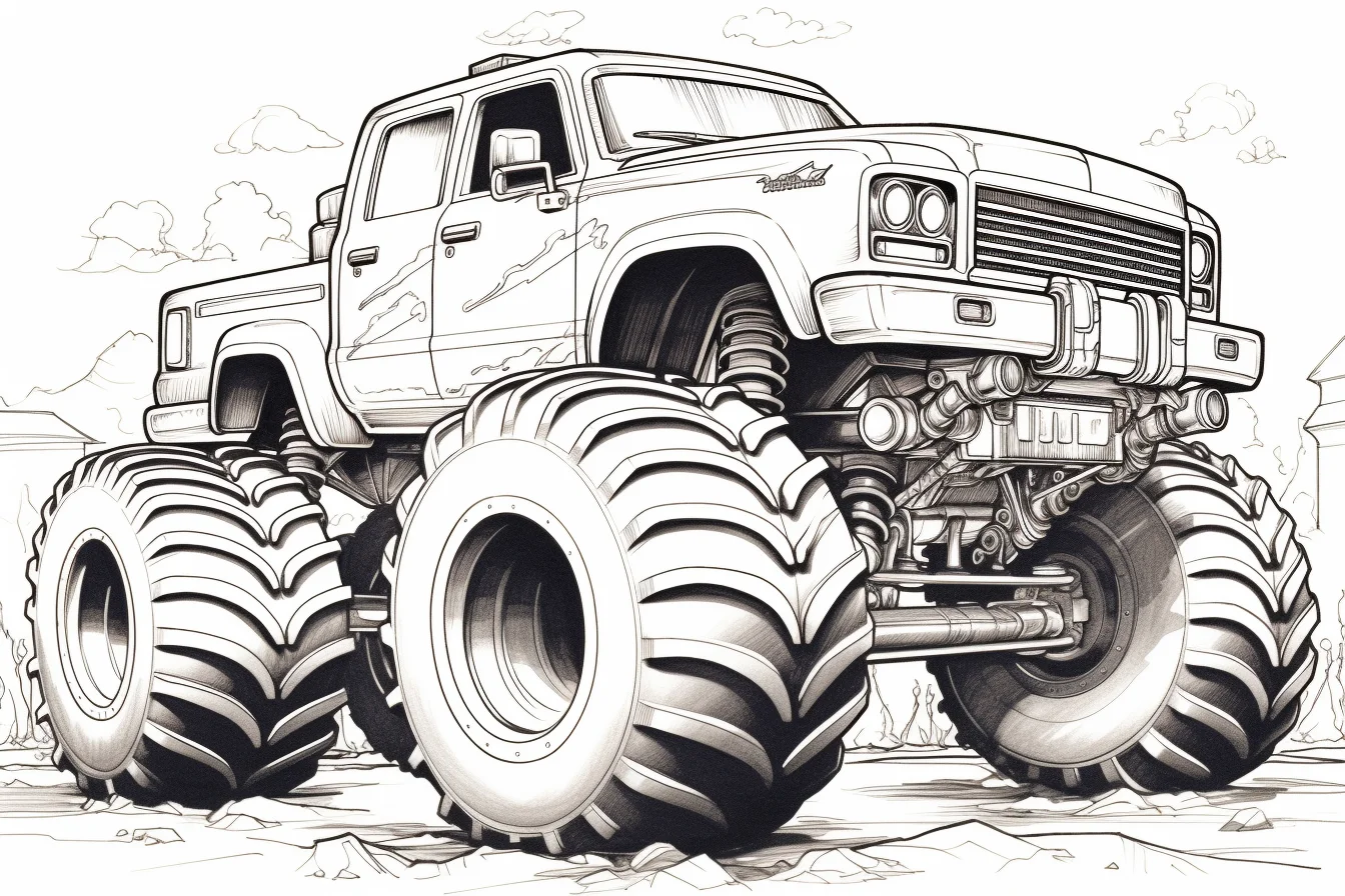 dragon monster truck coloring pages