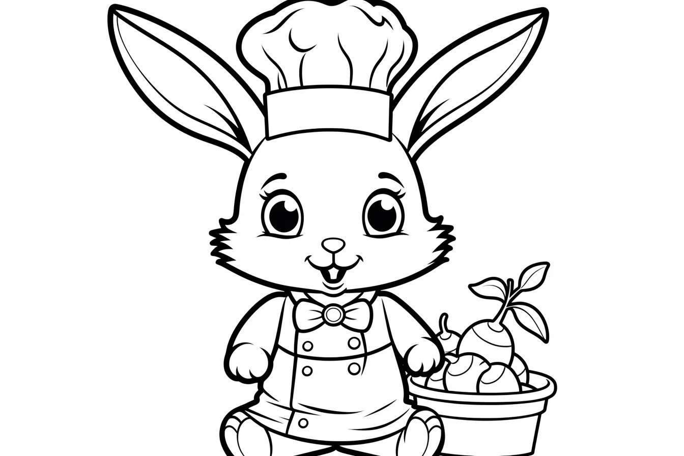 easy cute bunny coloring pages