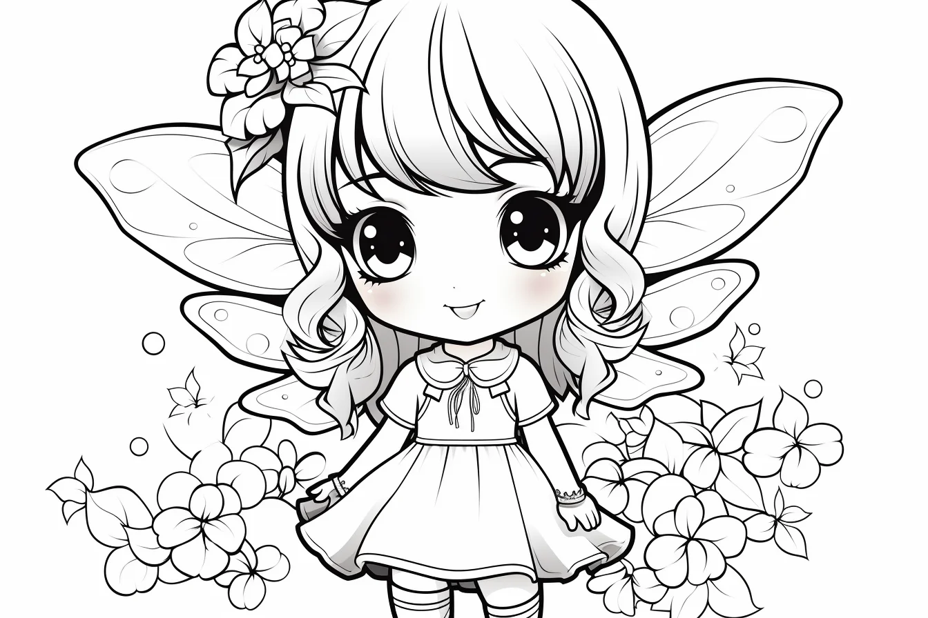 easy fairy coloring pages