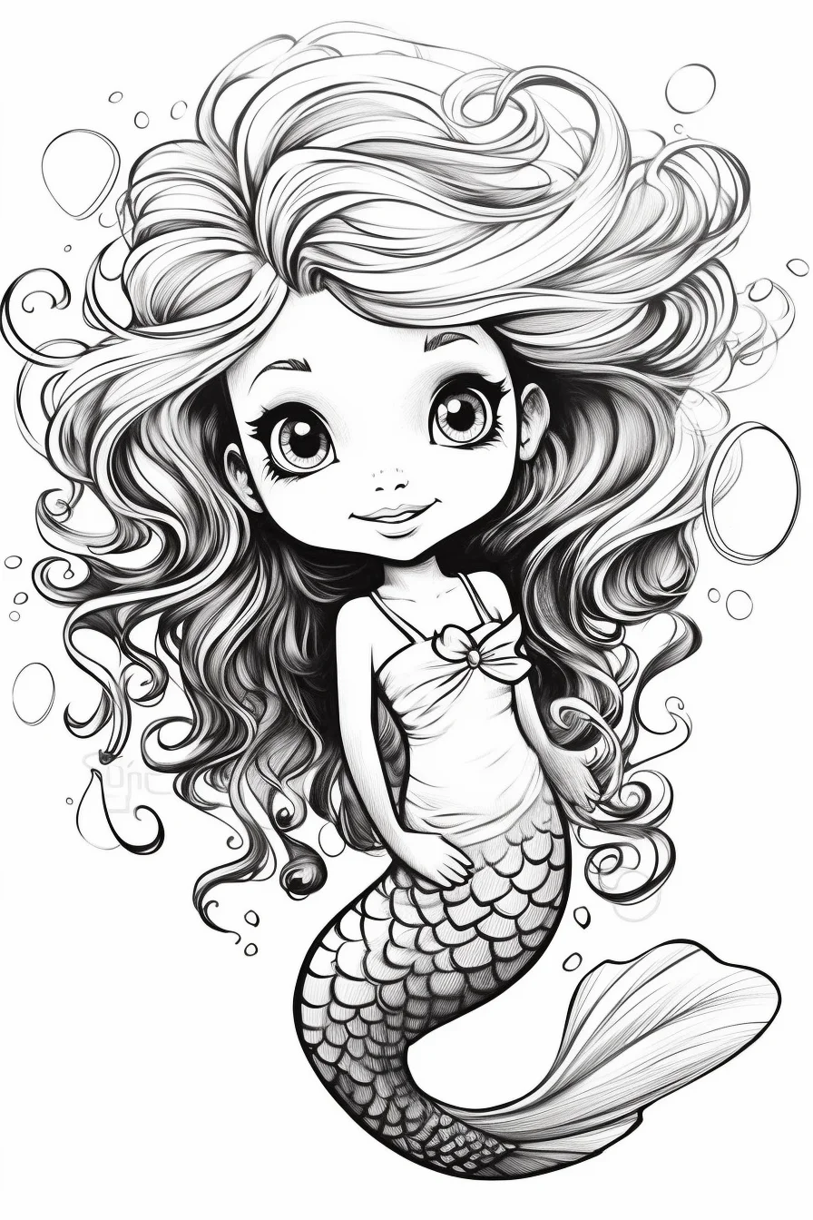 easy mermaid coloring pages the little mermaid