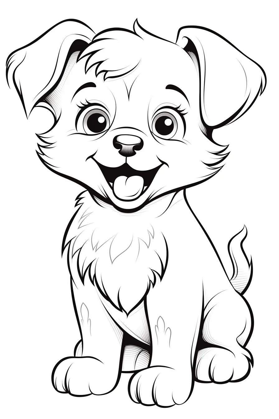 Puppies Coloring Sheets Printable Free Pdf