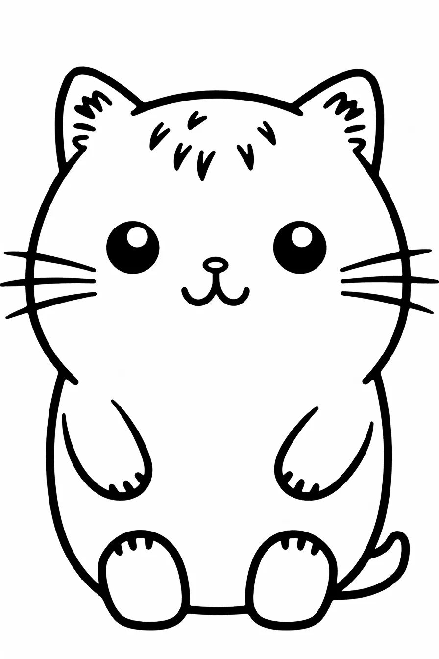 easy pusheen cat coloring pages