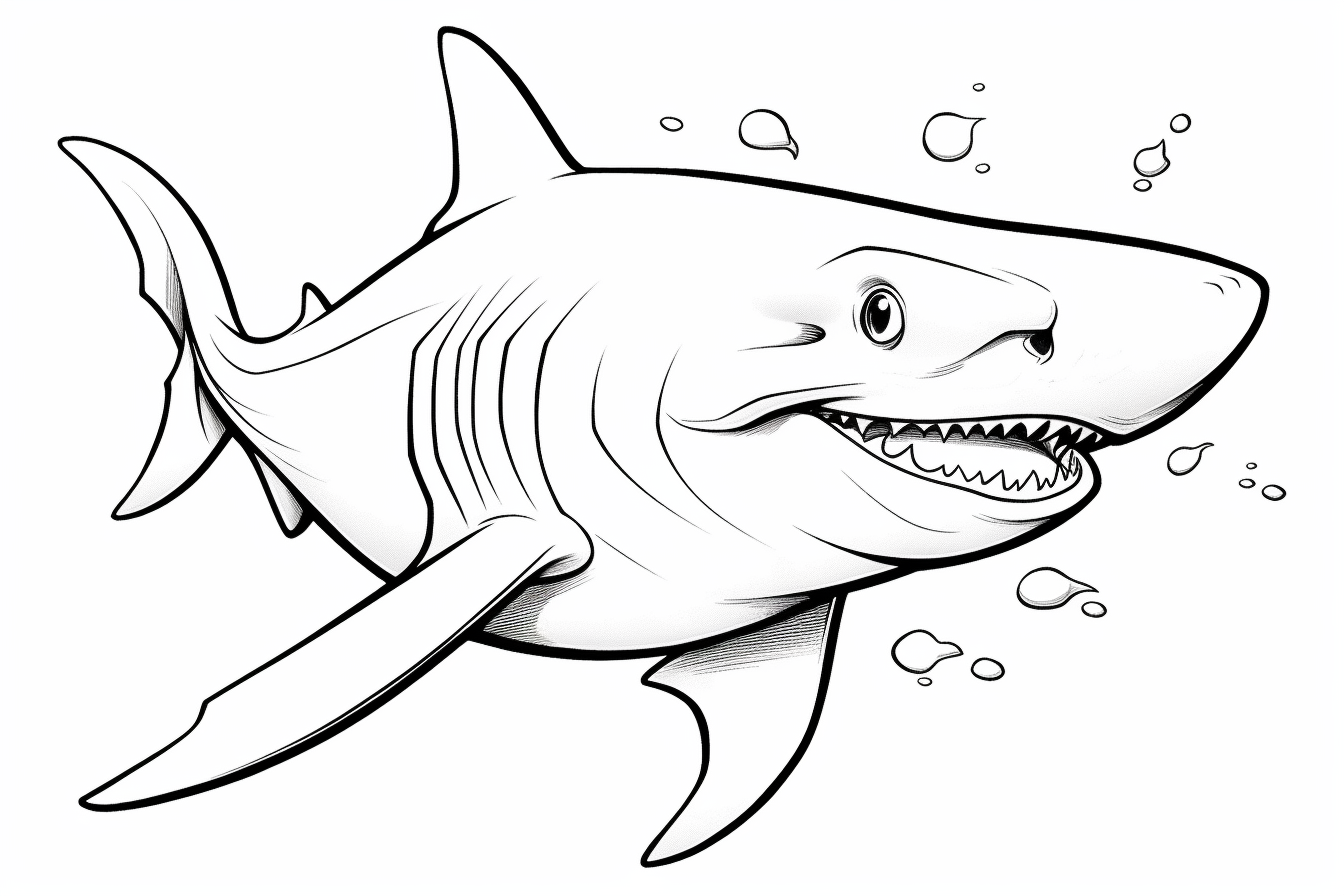 easy shark coloring pages