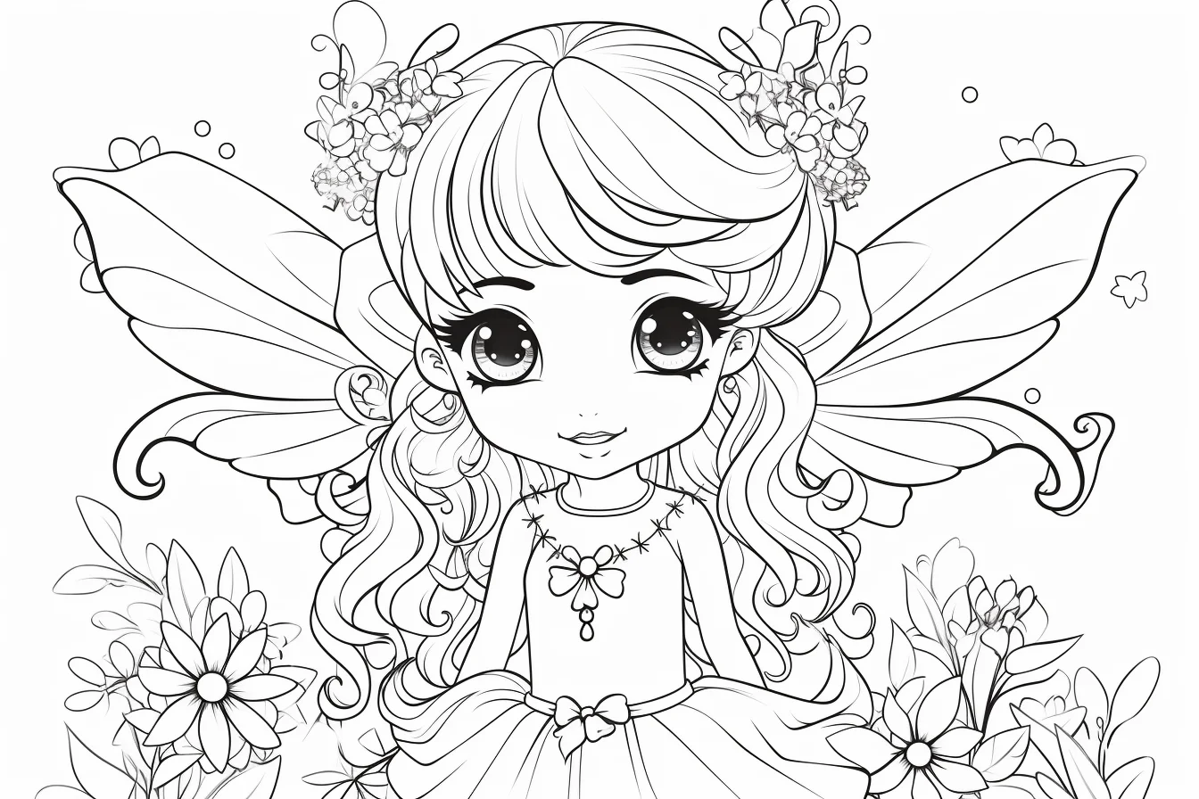 fairy coloring pages cute