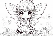 fairy coloring pages easy