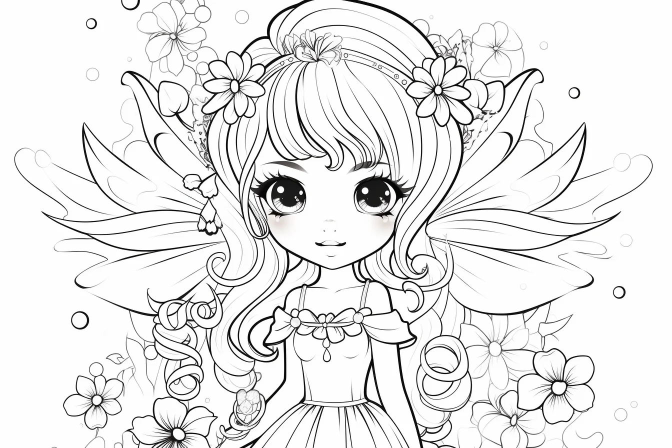 fairy coloring pages for kids
