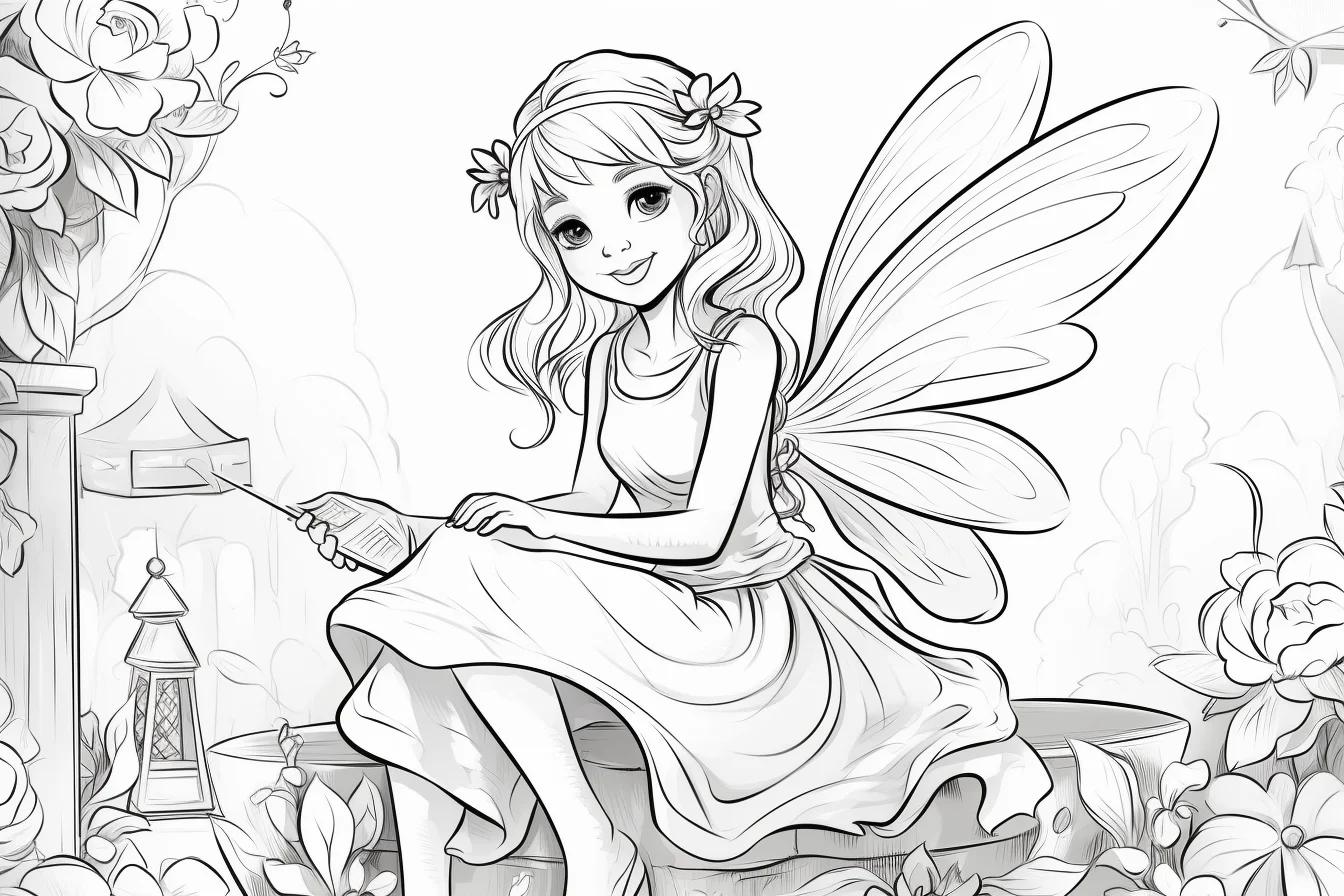 fairy coloring pages printable