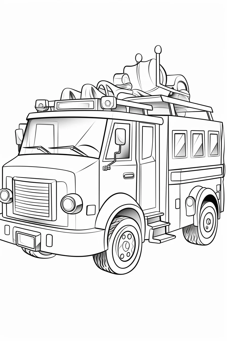 firetruck car coloring pages