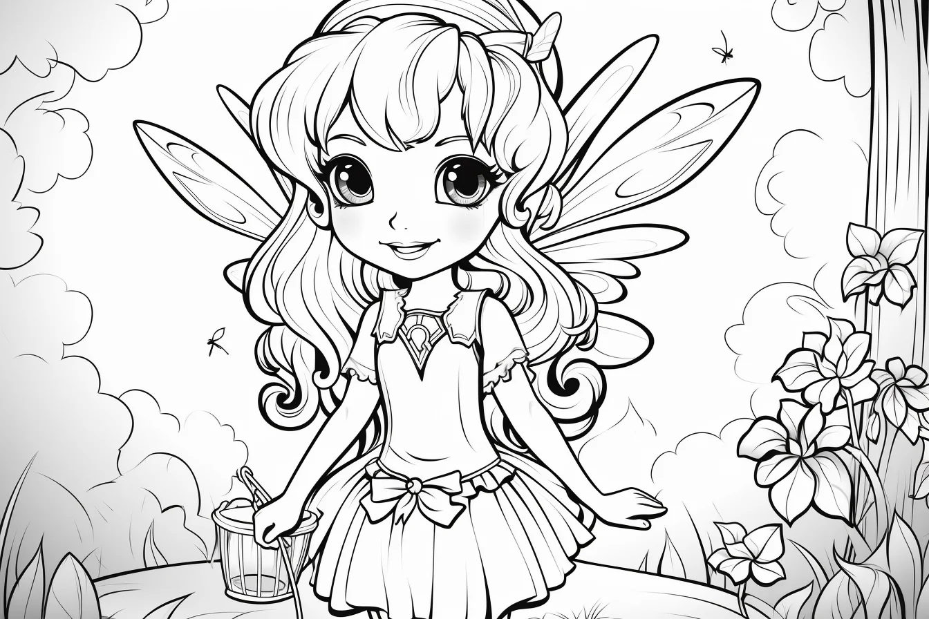 flower fairy coloring pages