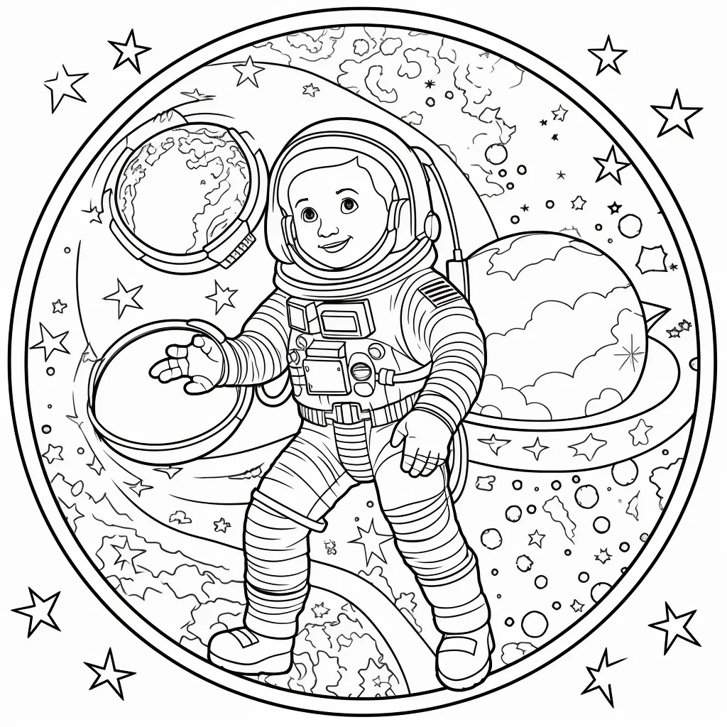 free astronaut space coloring pages for adults