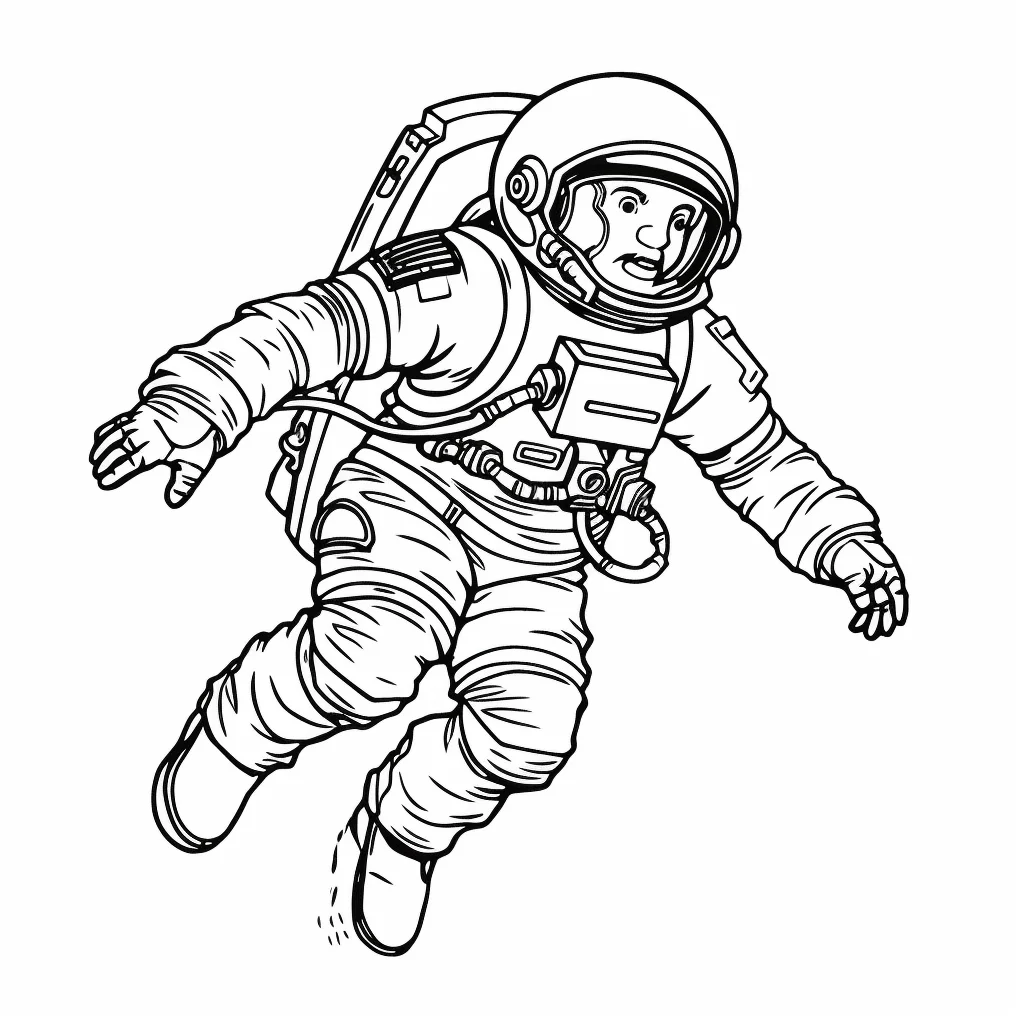 free astronaut space coloring pages