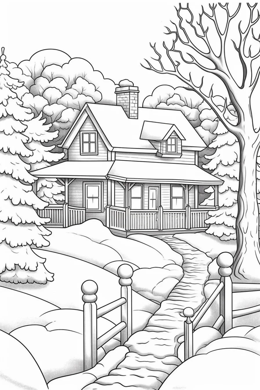 free coloring pages for kids winter for kids