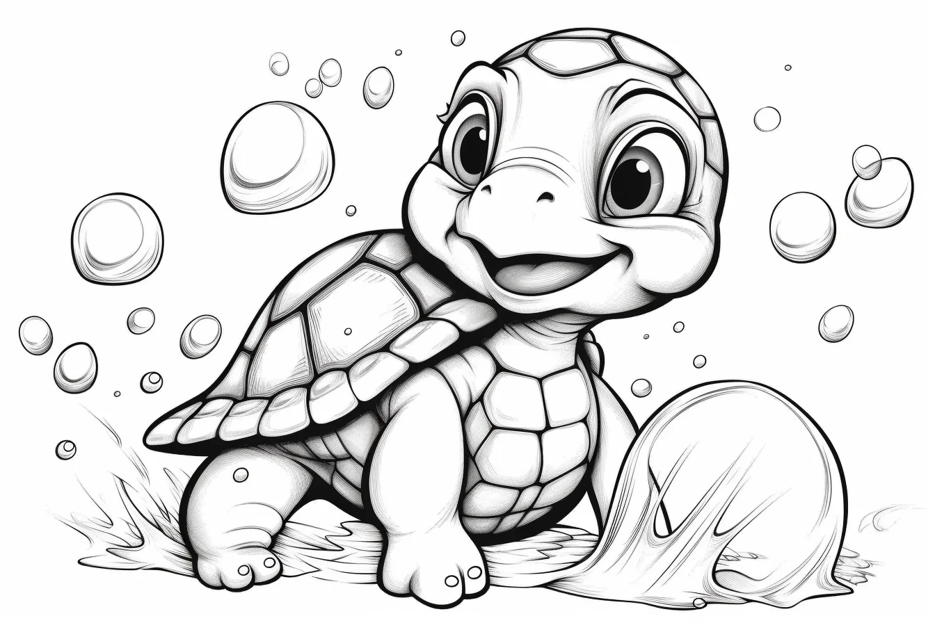 free coloring sheet cute turtle coloring pages for kids