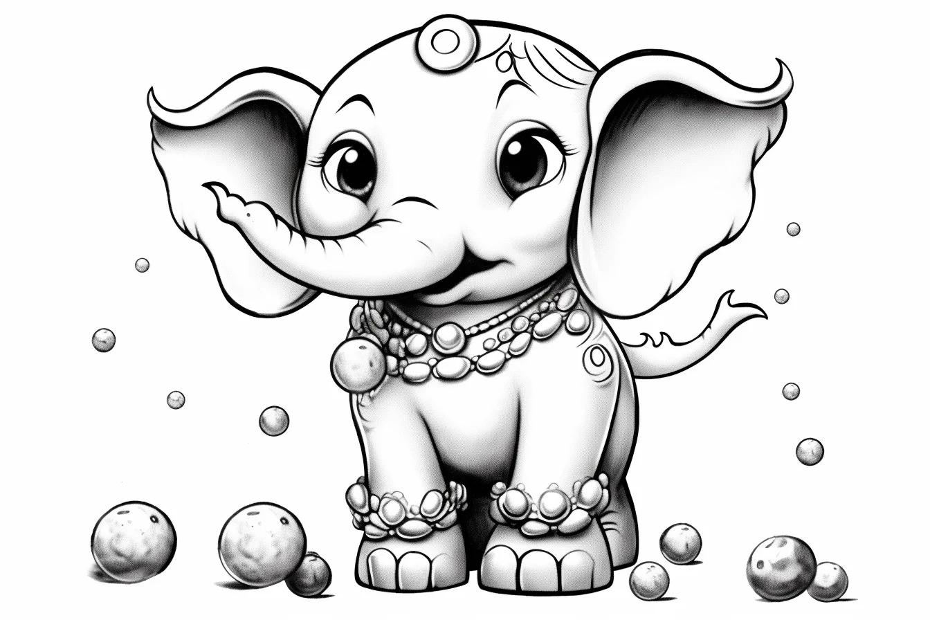 free cute baby elephant coloring pages