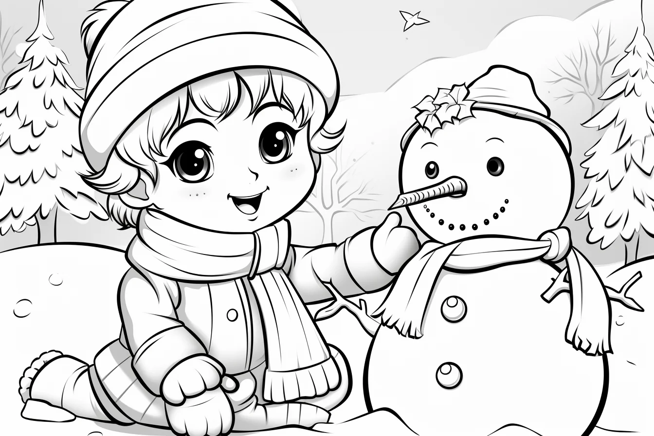 free cute snowman coloring pages