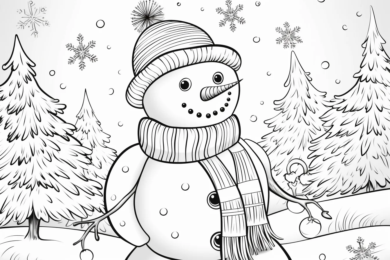 free cute snowman coloring pages for kids