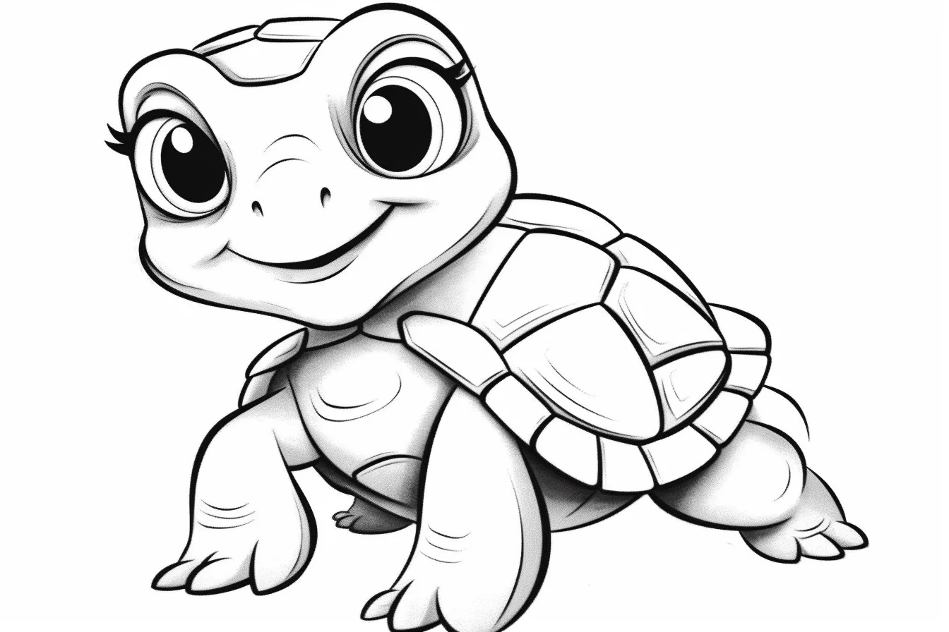 free cute turtle coloring pages