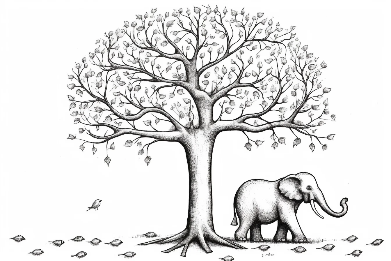 free detailed elephant coloring pages