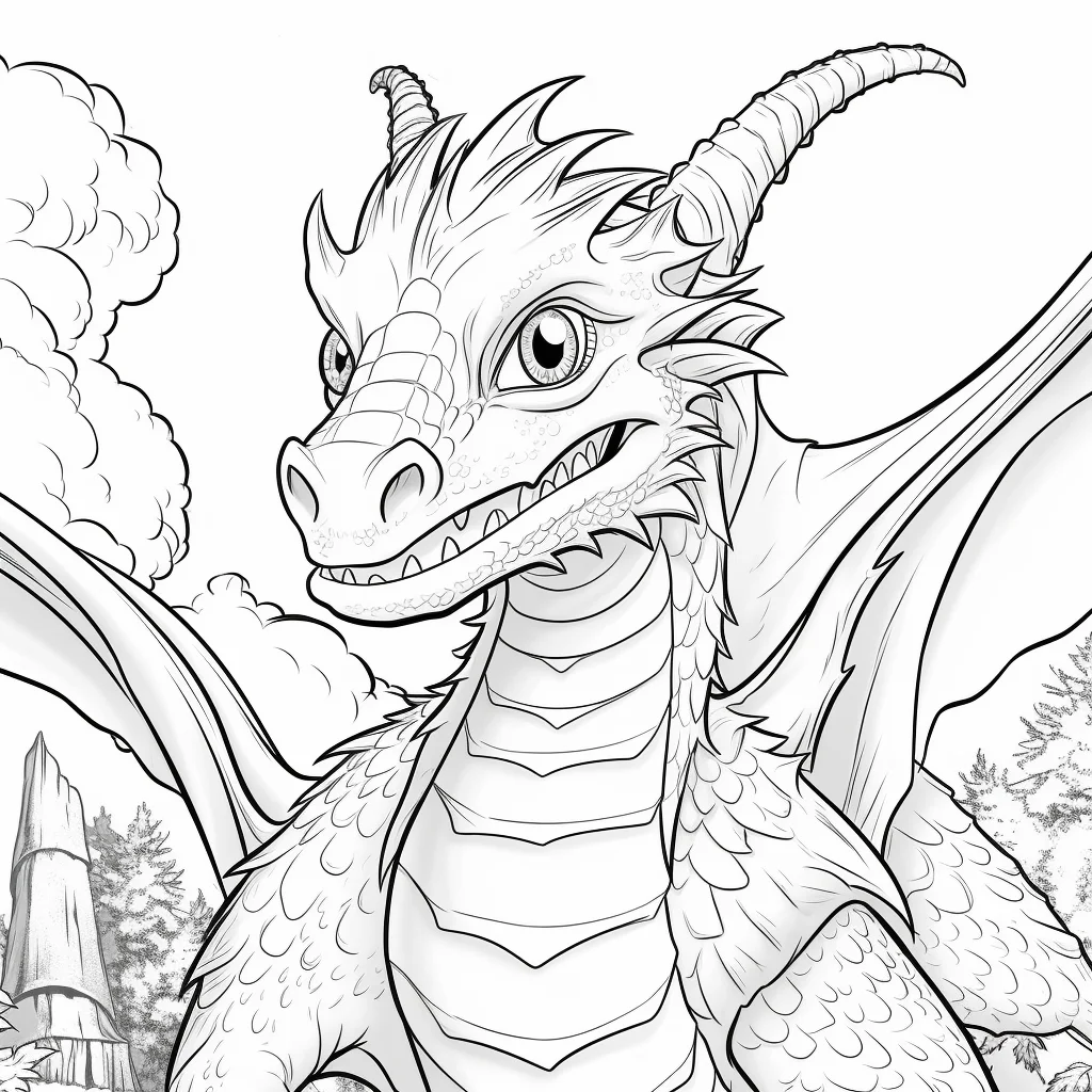 free dragon coloring pages