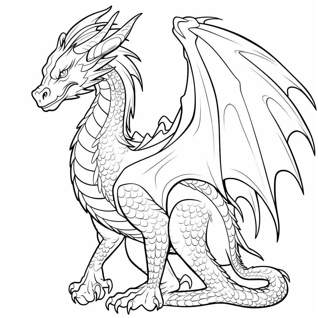 free easy dragon coloring pages printable