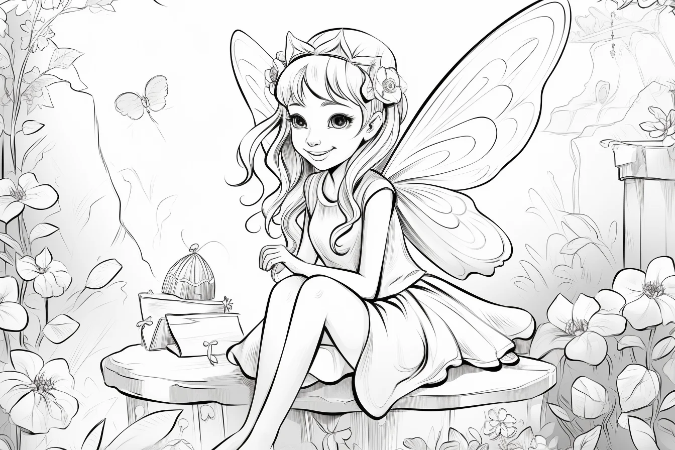 free fairy coloring pages