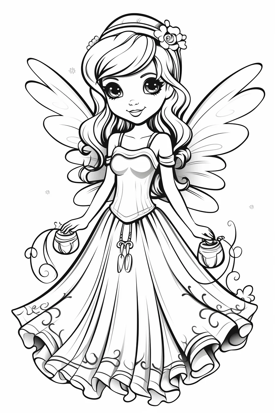 free fairy coloring pages for kids