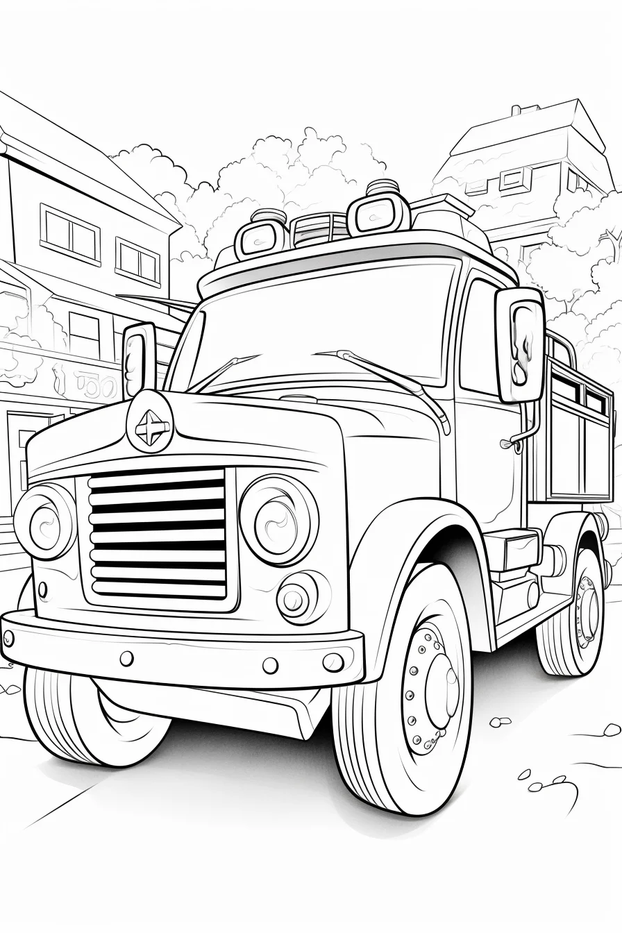 free fire truck printables