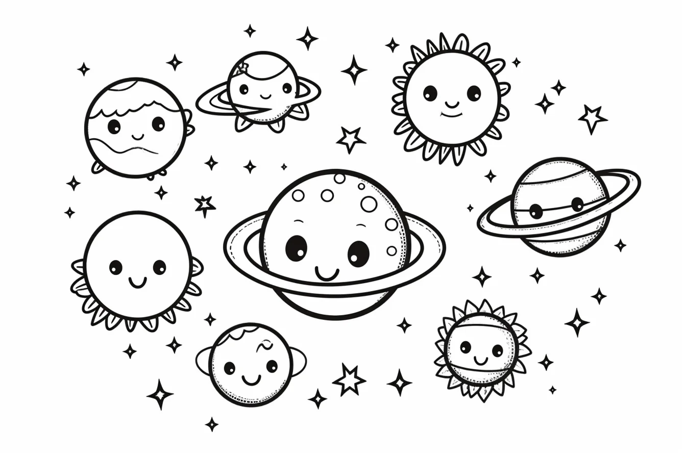 free galaxy space coloring pages